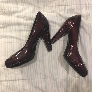 Isola burgundy gold pumps